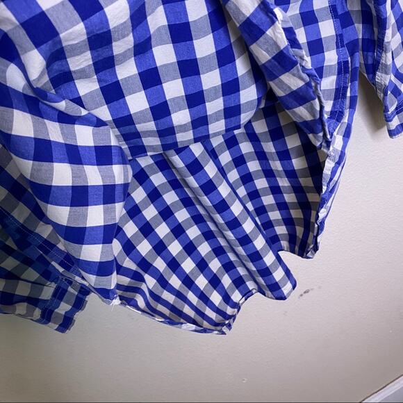 Lucky Brand Blue White Plaid Pull Over Tunic Small - Picture 7 of 12